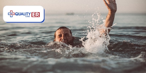 Man struggling in water