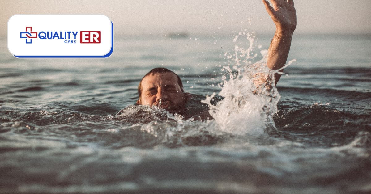 Man struggling in water